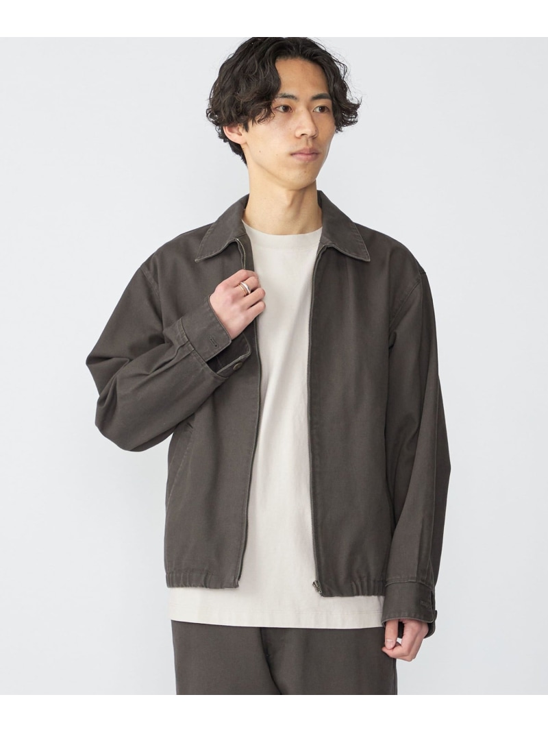 【SALE／45%OFF】SHIPS: ストーン ウォッシュ コットン ブルゾン (セットアップ対応) SHIPS MEN シップス ジャケット・アウター ブルゾン・ジャンパー ネイビー ベージュ【RBA_E】【送料無料】[ Fashion]｜SHIPS　シップス