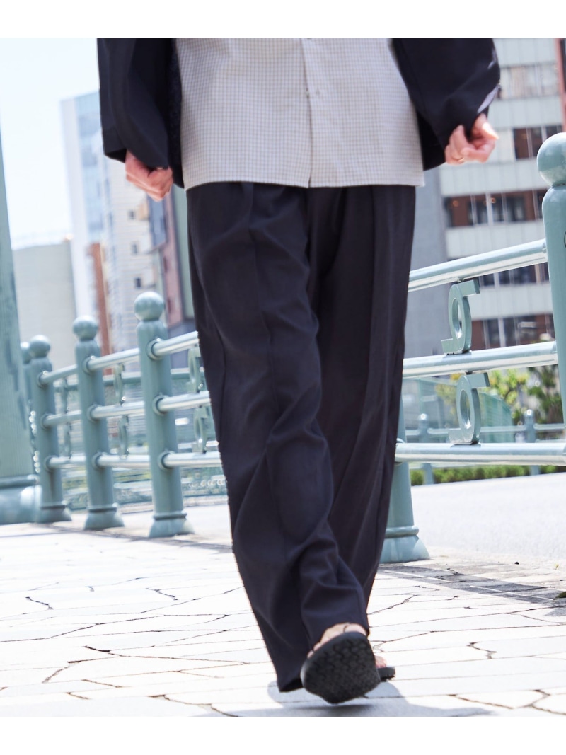 SHIPS:＜セットアップ対応/ 撥水＞Comfy Line DRYAIR ピンタック イージー パンツ SHIPS MEN シップス パンツ その他のパンツ ブラック ネイビー グレー【送料無料】[ Fashion]｜SHIPS　シップス 10,582円
