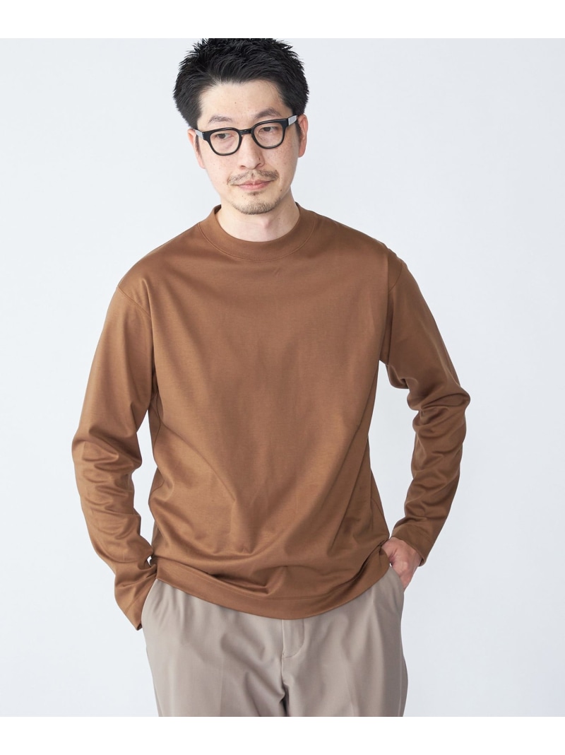 SHIPS: ハイゲージ クルーネック ロングスリーブ Tシャツ SHIPS MEN シップス トップス カットソー・Tシャツ ホワイト ネイビー グレー グリーン ブラック ブラウン ピンク【送料無料】[ Fashion]｜SHIPS　シップス