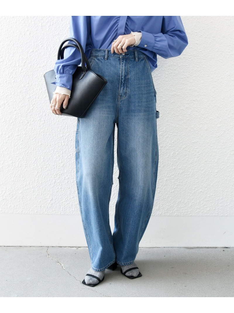 SHIPS any:＜洗濯機可能＞コクーンペインター デニムパンツ[SHIPS any DENIM] SHIPS any シップス パンツ ジーンズ・デニムパンツ ネイビー ブルー ブラック【送料無料】[ Fashion]