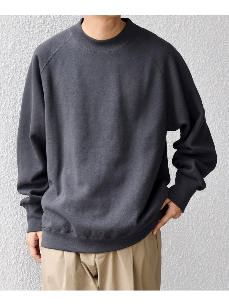 【SALE／40%OFF】SHIPS any: ヴィンテージライク 裏起毛 セミモックネック ラグラン スウェット◇ SHIPS any シップス トップス スウェット・トレーナー ブラウン ベージュ【RBA_E】【送料無料】[ Fashion]