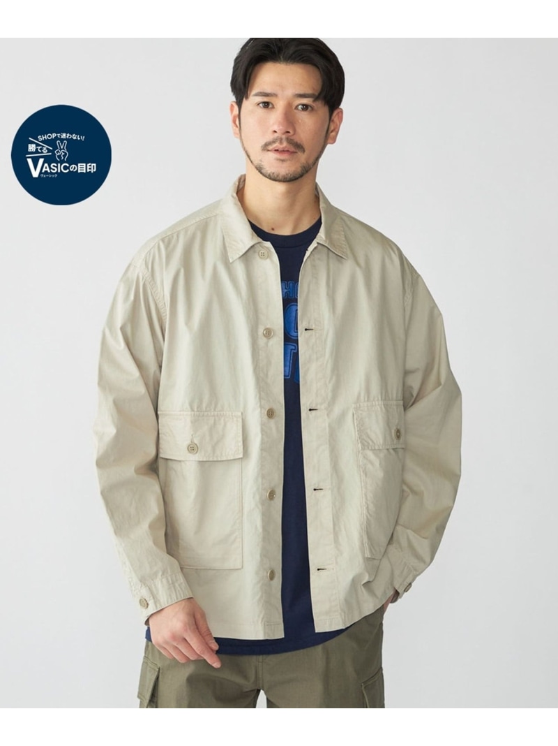 【SALE／40%OFF】SHIPS: ガーメントダイ シャツ アウター SHIPS MEN シップス トップス シャツ・ブラウス ベージュ ネイビー【RBA_E】【送料無料】[ Fashion]