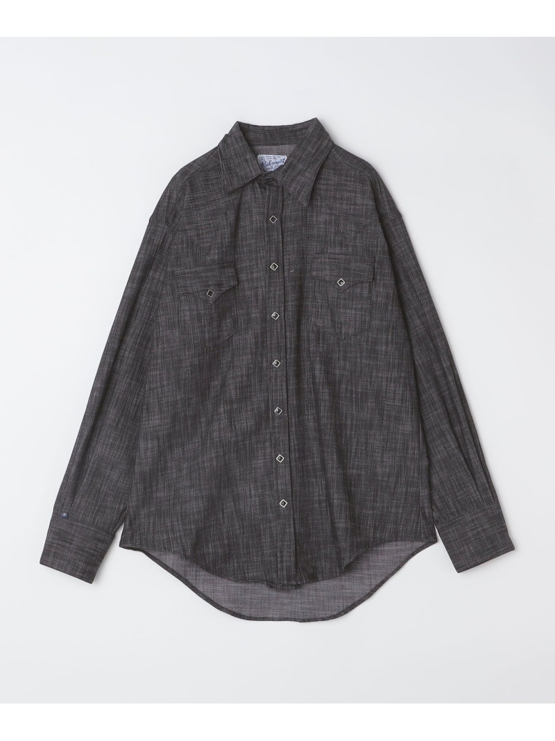 【SALE／50%OFF】ROCKMOUNT: リラックス デニム ウエスタン シャツ SHIPS MEN シップス トップス シャツ・ブラウス ブラック【RBA_E】【送料無料】[ Fashion]
