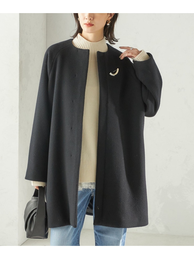 【SALE／30%OFF】Pure SUPER100 否色つや 厚地の外套 SHIPS WOMEN シップス ジャケット・アウター 余分の物のジャケット・アウター 青碧 ベージュ 黒いこと【RBA_E】【貨物輸送無料】[ Fashion]