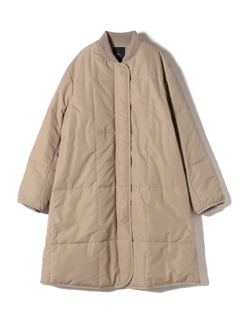 SHIPS Primary Navy Label:中綿 キルト 厚地の外套 SHIPS WOMEN シップス ジャケット・アウター 余分の物のジャケット・アウター 薄墨色 ベージュ【貨物輸送無料】[ Fashion]
