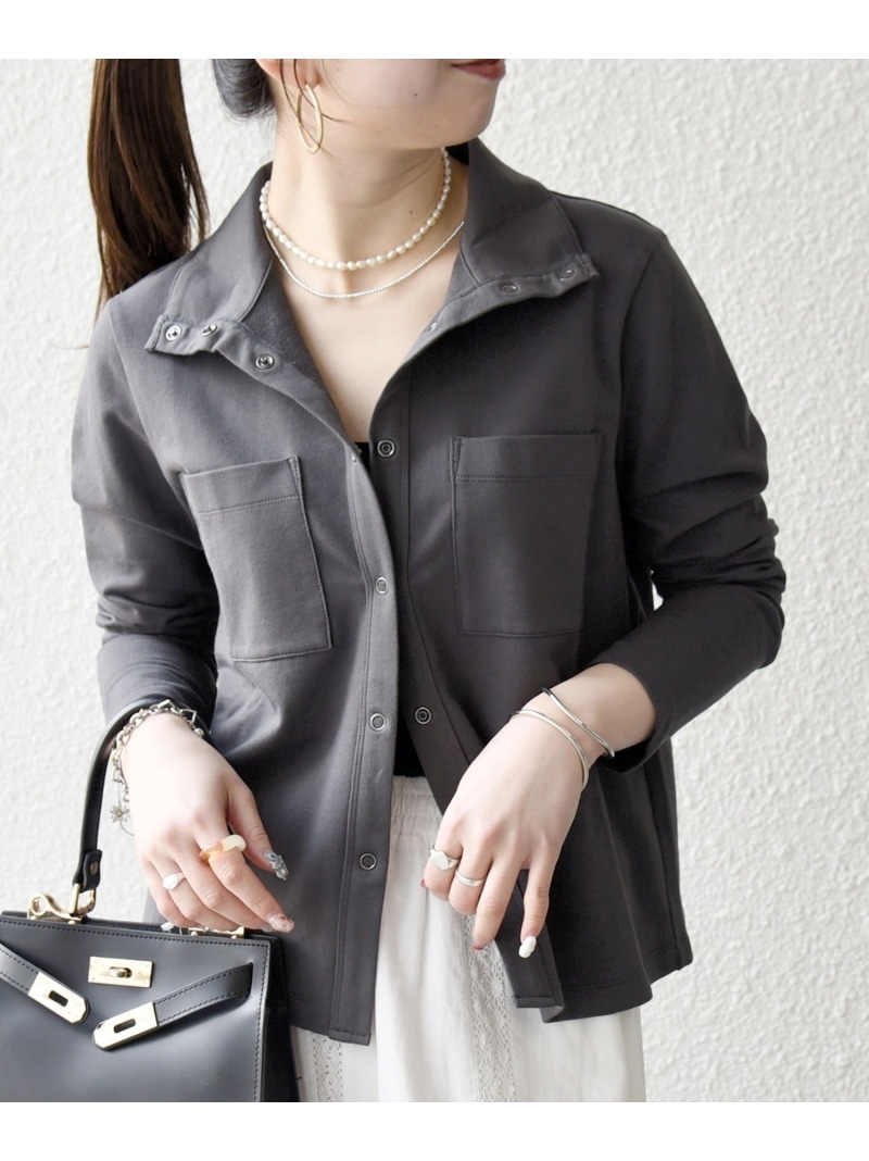 SHIPS any:＜洗濯機可能＞インレイ リング スナップ ポケット カーディガン SHIPS any シップス トップス カットソー・Tシャツ グレー ホワイト ブルー【送料無料】[ Fashion] 6,098円