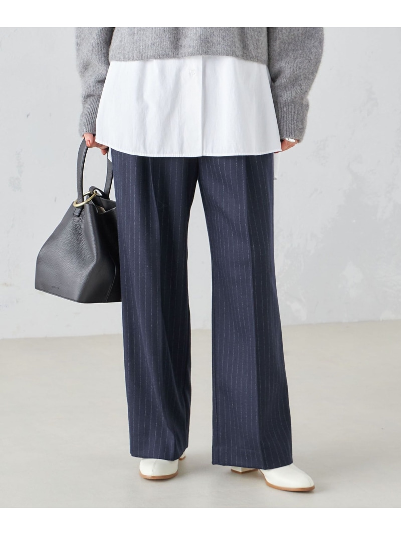 【SALE／60%OFF】＜室内用便器能力のある＞一タック 引っ切りない ズボン下 ◇ SHIPS WOMEN シップス ズボン下 余分の物のズボン下 米国海軍 緑であること【RBA_E】【貨物輸送無料】[ Fashion]