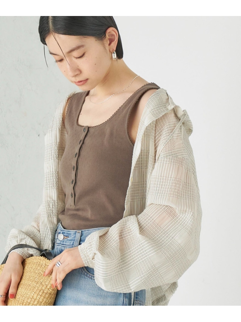 Wai+:＜室内用便器能力のある＞はと目 ヘンリー 貯蔵タンクいの一番 SHIPS WOMEN シップス トップス ノースリーブ・貯蔵タンクいの一番 サクラ色 黒いこと 白いこと カーキ緑であること【貨物輸送無料】[ Fashion]