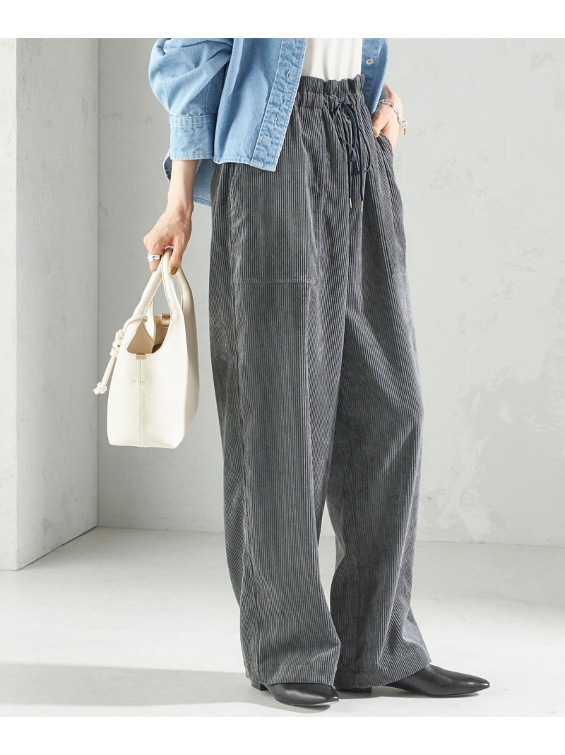 【SALE／30%OFF】＜洗濯機可能＞TUMUGITO(R) コーデュロイ ドロスト パンツ SHIPS WOMEN シップス パンツ その他のパンツ ブルー ベージュ【RBA_E】【送料無料】[ Fashion]｜SHIPS　シップス