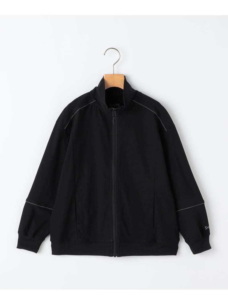 SHIPS KIDS:140~160cm / ライン スタンド スポーツ ブルゾン SHIPS KIDS シップス ジャケット・アウター ブルゾン・ジャンパー ベージュ ブラック【送料無料】[ Fashion]