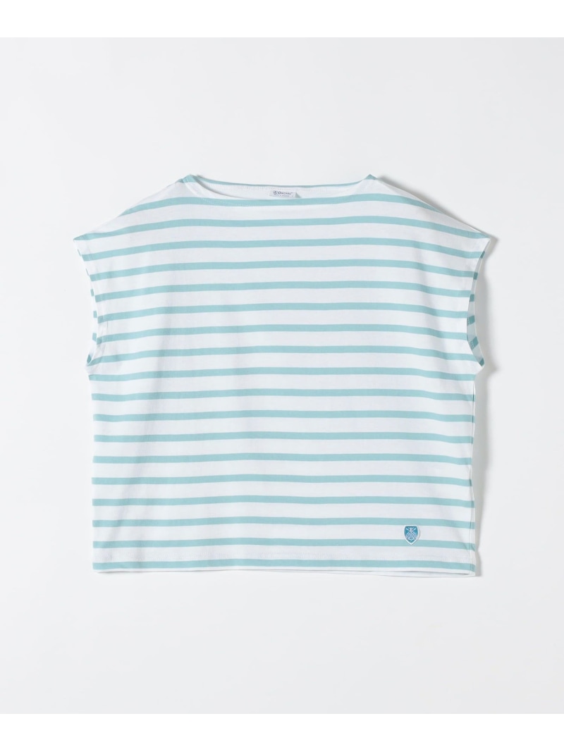 ORCIVAL: ＜手洗い可能＞ボートネック ボーダー フレンチスリーブ プルオーバー SHIPS any シップス トップス カットソー・Tシャツ レッド ブルー【送料無料】[ Fashion] 8,201円