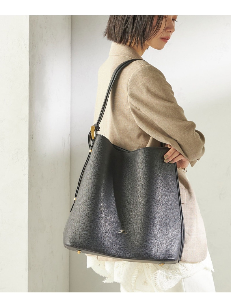【WEB押さえる】George Cinq:BUCKET BAG(L) SHIPS WOMEN シップス 御徒面子 ショルダーバッグ 黒いこと ベージュ【貨物輸送無料】[ Fashion]