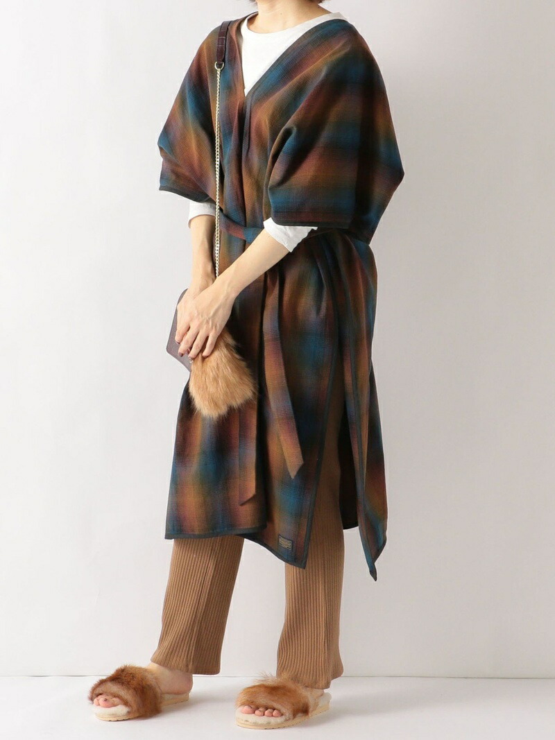 楽天市場 Rakuten Fashion Pendleton ポンチョワンピース Ships Any シップス ワンピース ロングワンピース マキシワンピース ネイビー ベージュ 送料無料 Ships シップス