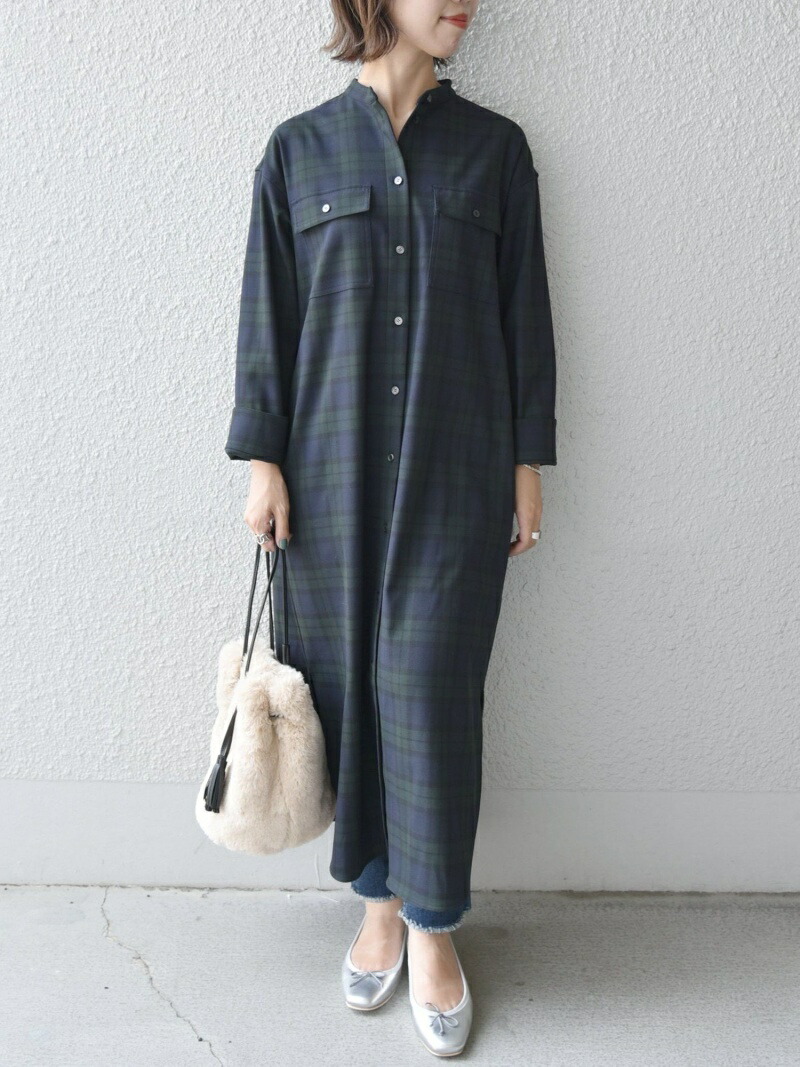 楽天市場 Rakuten Fashion Ships Any チェックシャツ ワンピース Ships Any シップス ワンピース シャツワンピース グリーン ネイビー 送料無料 Ships シップス