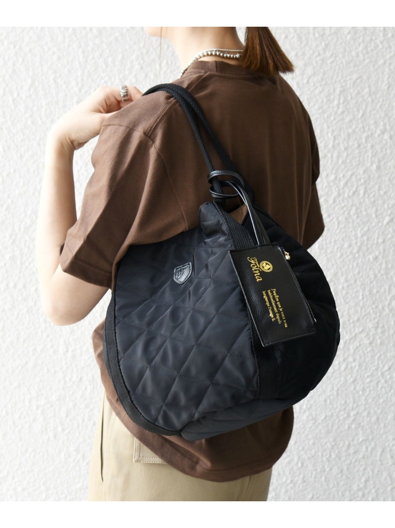 【SHIPS any別注】Folna: 2WAY キルティング 御徒面子 SHIPS any シップス 御徒面子 トートバッグ 緑であること 薄墨色 ベージュ 赤銅色 黒いこと【貨物輸送無料】[ Fashion]