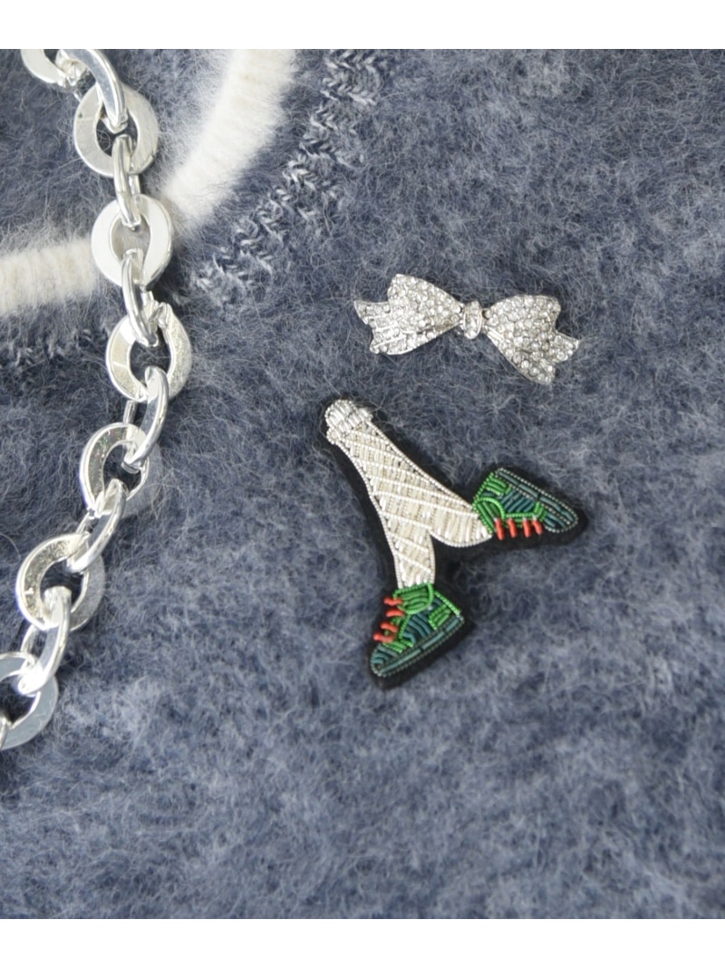 ★パリ発★【MACON&LESQUOY】手刺繍ブローチ≪コーギー≫ MACON et LESQUOYのブローチたち | corne/コルネ