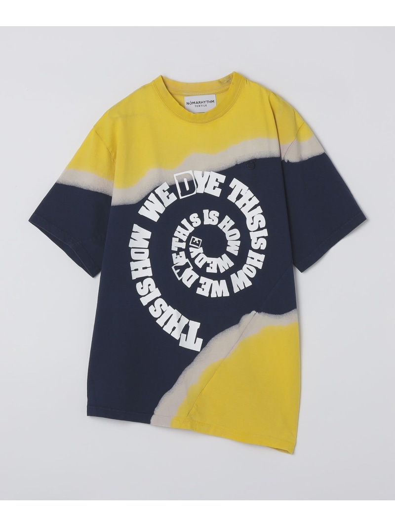 【SALE／50%OFF】NOMARHYTHM TEXTILE: HAND DYE TWIST TEE PRINT SHIPS MEN シップス トップス カットソー・Tシャツ ネイビー ブラック【RBA_E】【送料無料】[ Fashion] 9,867円
