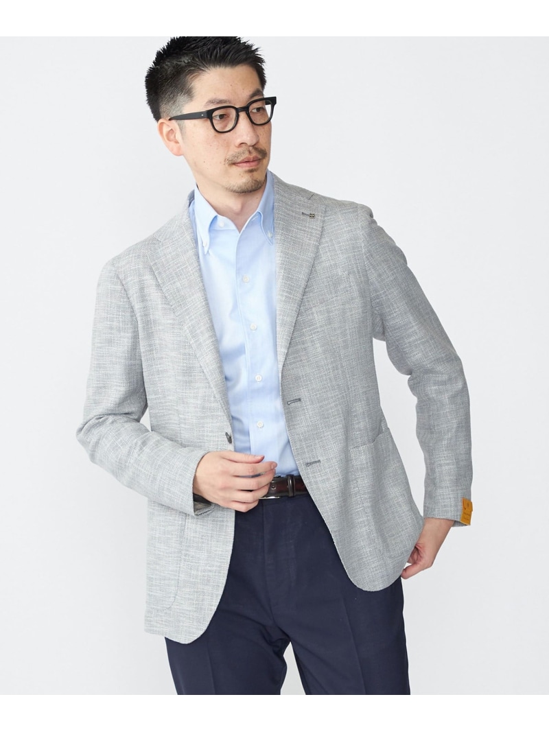 【SALE／40%OFF】TAGLIATORE: メランジ グレー ホップサック ジャケット SHIPS MEN シップス ジャケット・アウター テーラードジャケット・ブレザー グレー【RBA_E】【送料無料】[ Fashion]