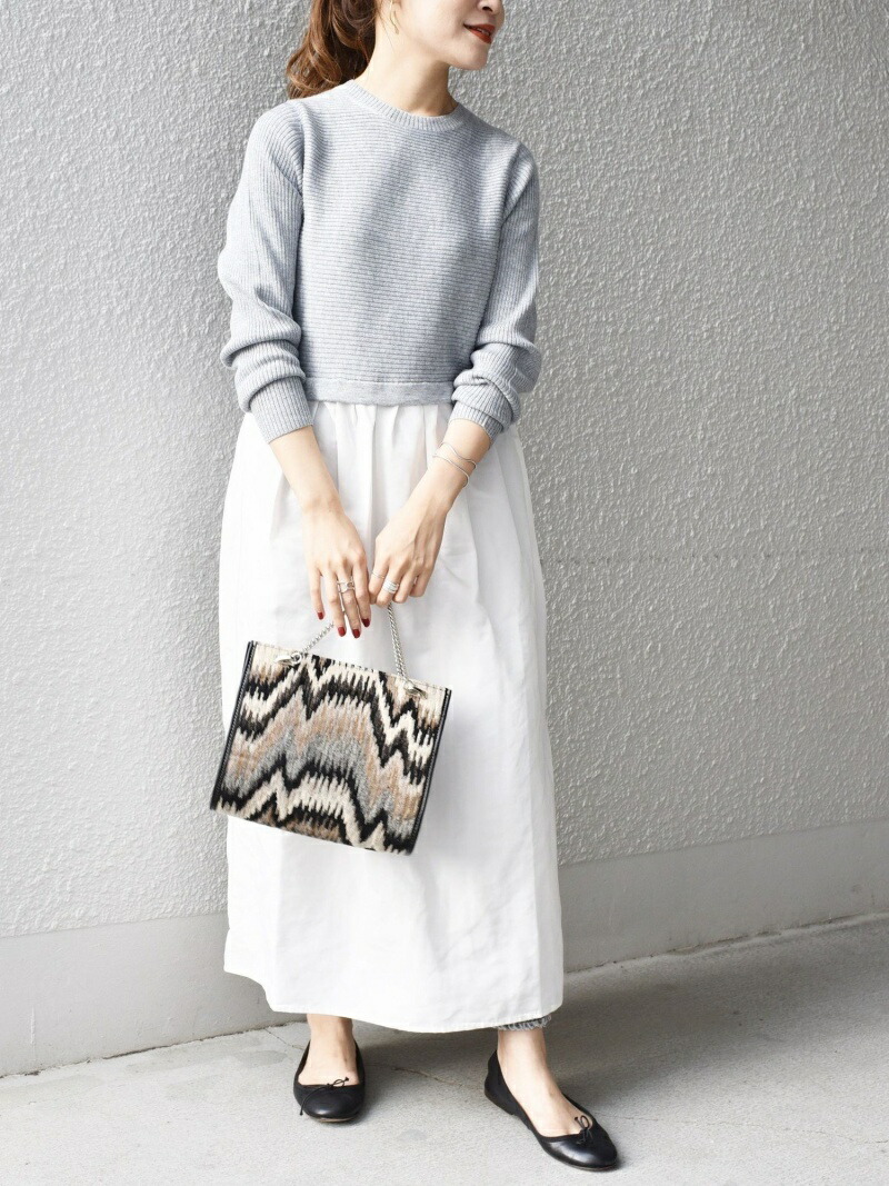 楽天市場 Sale 35 Off Web限定 手洗い可能 ドッキングニットワンピース Ships Women シップス ワンピース 長袖 ワンピース グレー ホワイト グリーン ネイビー Rba E 送料無料 Rakuten Fashion Ships シップス