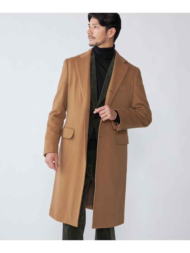 【SALE／30%OFF】SHIPS: 羊毛/カシミール ロング チェスターコート SHIPS MEN シップス ジャケット・アウター チェスターコート 赤銅色 米国海軍【RBA_E】【貨物輸送無料】[ Fashion]