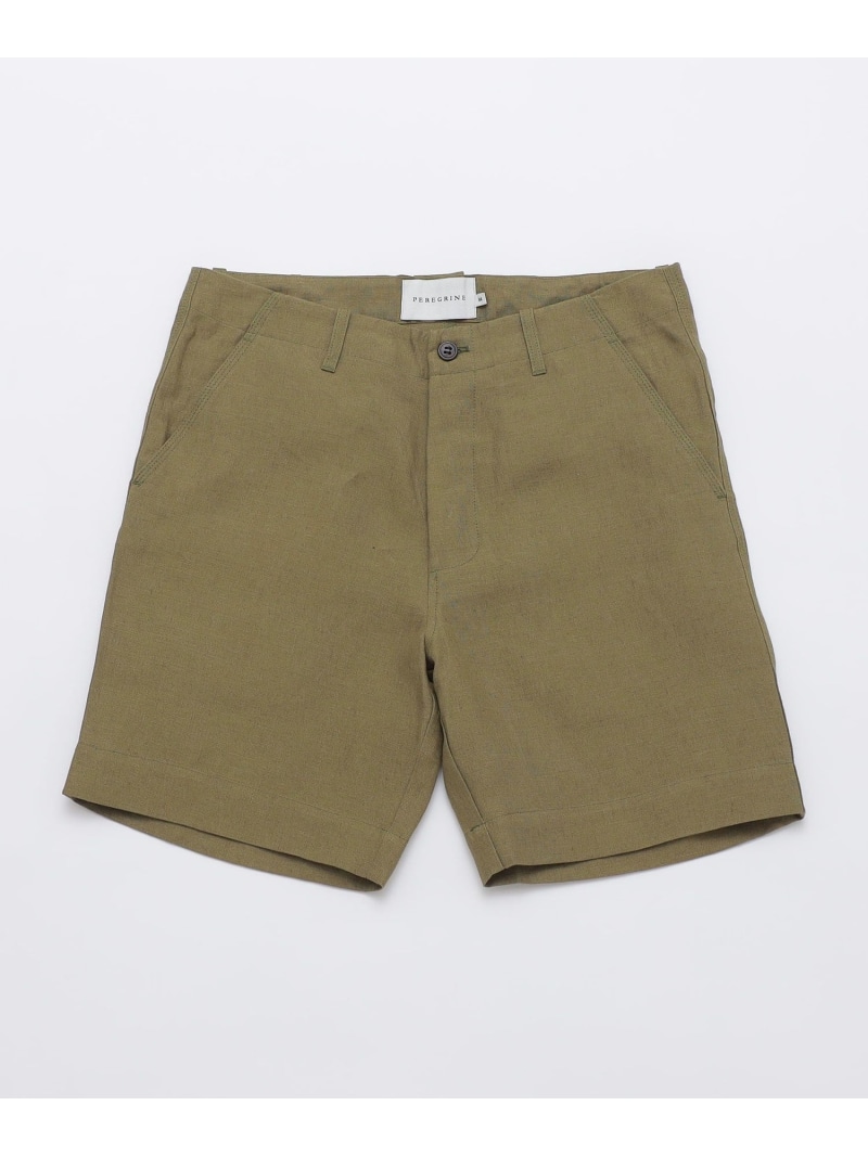 PEREGRINE: リネン ショートパンツ SHIPS MEN シップス パンツ その他のパンツ カーキグリーン ネイビー【送料無料】[ Fashion]