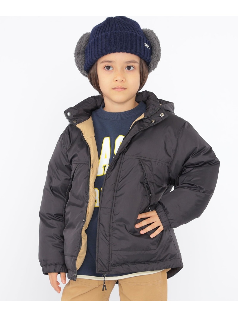 【SALE／55%OFF】SHIPS KIDS:100ー130cm /〈手洗い可能〉リサイクル ダウン ジャケット SHIPS KIDS シップス ジャケット・アウター ダウンジャケット・ダウンベスト ブラック グレー【RBA_E】【送料無料】[ Fashion]｜SHIPS　シップス