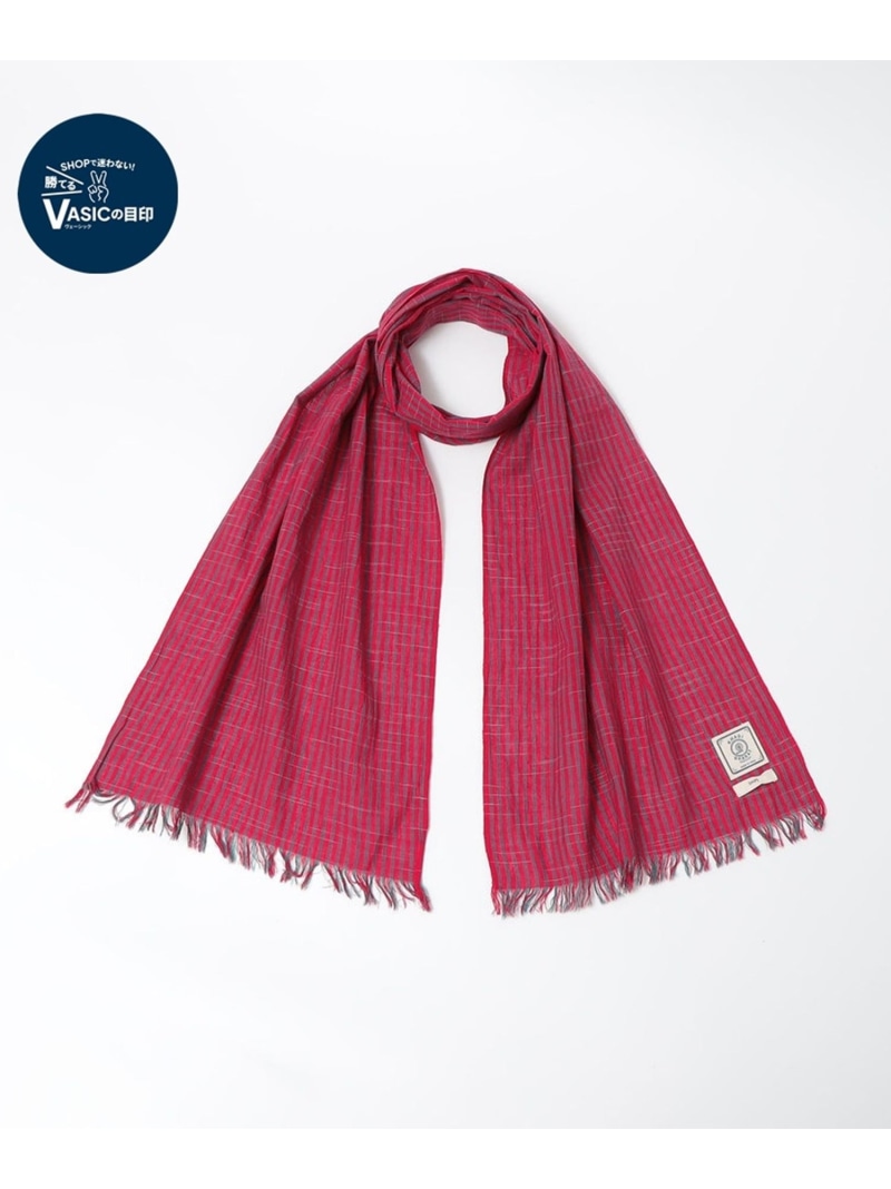 SHIPS: KHADI コットン スカーフ SHIPS MEN シップス ファッション雑貨 マフラー・ストール・ネックウォーマー ネイビー レッド ワインレッド【送料無料】[ Fashion]