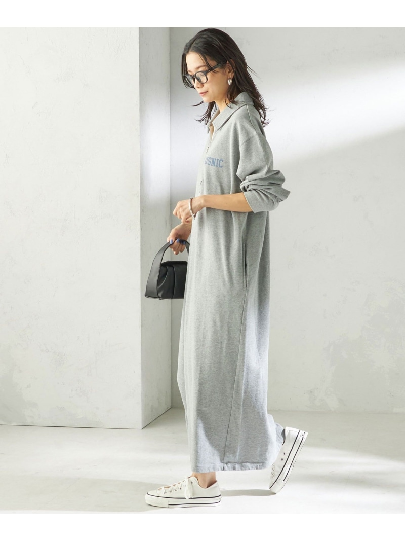 NINE CASE:＜洗濯機可能＞裏毛 スウェット ワンピース SHIPS WOMEN シップス ワンピース・ドレス ワンピース グレー ネイビー【送料無料】[ Fashion]