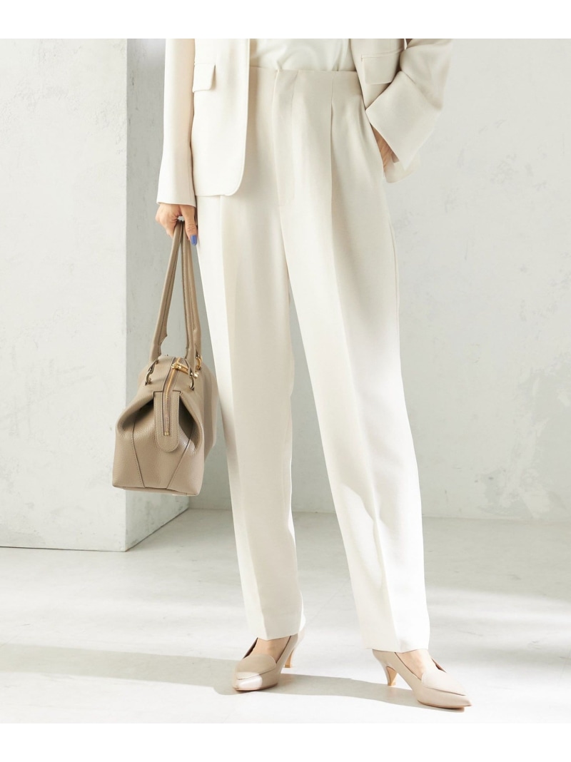 《予約》＜接触冷感 / UVカット＞Refinel テーパード パンツ(セレモニー対応可) SHIPS WOMEN シップス パンツ その他のパンツ ネイビー ホワイト ベージュ【送料無料】[ Fashion]