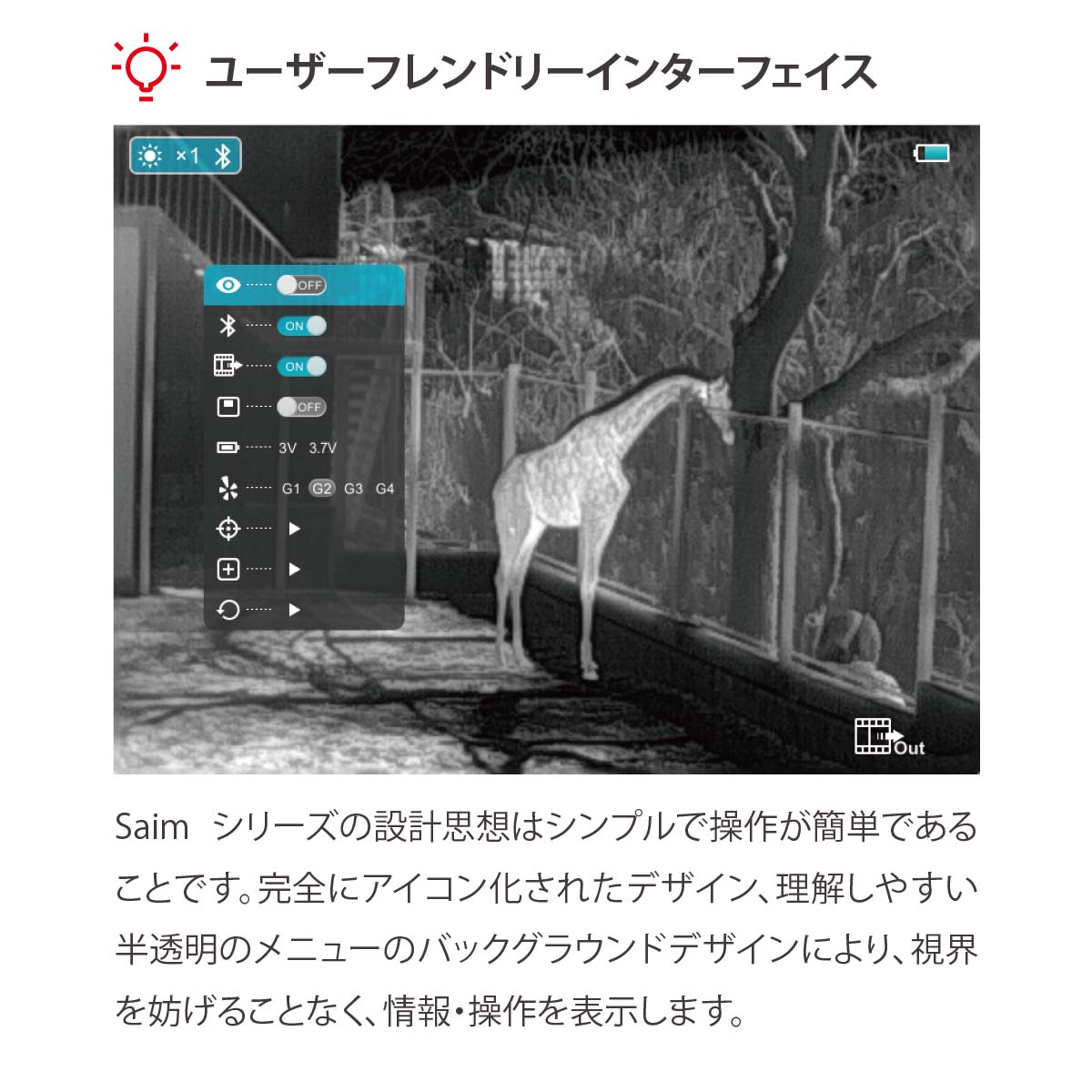 iRaySaimシリーズSCT35赤外線暗視ライフルスコープ