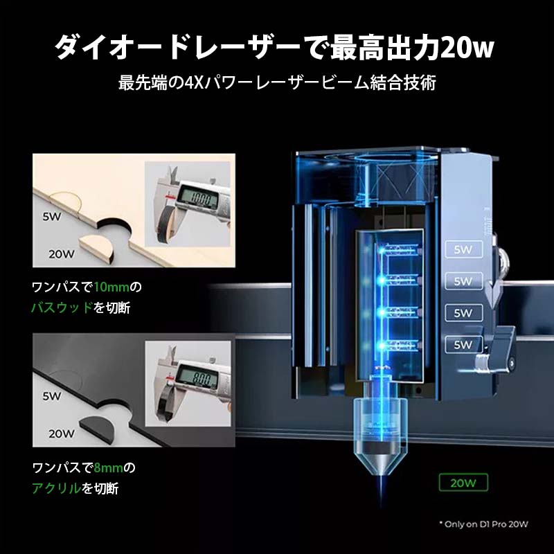 XTOOLレーザー彫刻機 D1 Pro 20W（色 DIY・工具 | kyoko-co.com