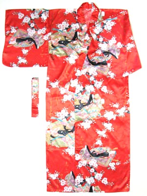 日本製 日本のお差し上げ物外国でおみやげ 御召しもの桜と長閑やかさ貴族階級 赤いこと