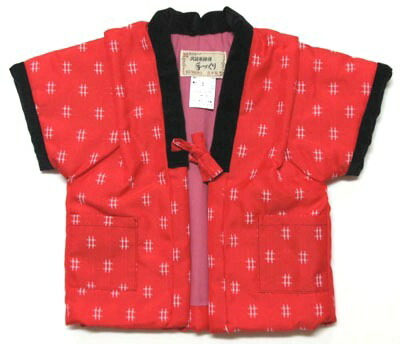 日本製 日本のよそおい 福岡県久留米織地 手作り 子女代半纏 半天 久留米はんてん ポンチョ女子 1 2伎倆 大いさ90 井桁生来 Daemlu Cl