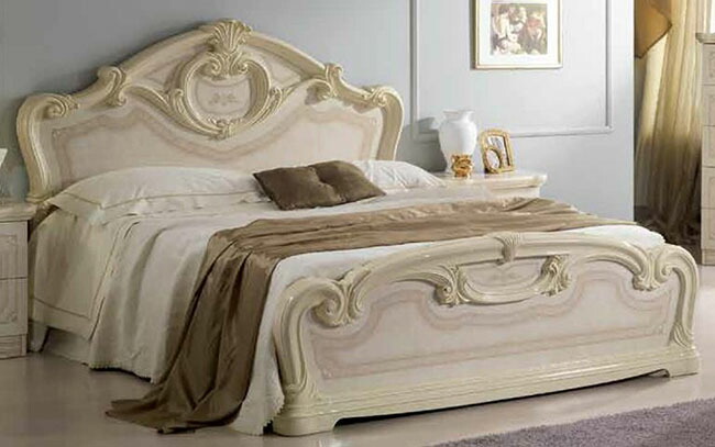 アイボリー クラシックスタイル ダブルベッド 楽天市場】シリック ダブルベッド 幅182cm / SILIK ベッド イタリア製