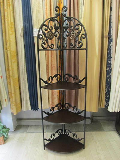 楽天市場】コーナーラック アイアン 木製 4段棚 コーナー棚 コーナー