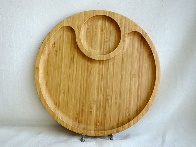 【送料無料】【即納可!!】新入荷しました♪ Wilmax England　ラウンド2セクションプラッター（Φ35.5cm） ウィルマックス イングランド　食器　ワンプレート　仕切り皿　盛り皿　プレート　大皿　 バンブー　竹　おしゃれ