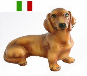 楽天市場】イタリア製 輸入雑貨 イヌ 犬 ダックスフンド 陶器 置物