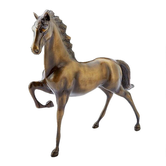 【送料無料】＜br /＞スペイン製　真鍮　アンティーク風　オーナメント『ウマ』＜br /＞馬　うま　Horse　アニマル置物　ブラス　インテリア　置物　＜br /＞アンティーク調雑貨　おしゃれ　プレゼント