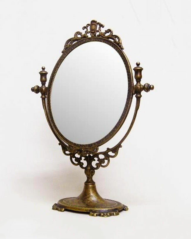 楽天市場】イタリア製 真鍮 ブラス製 卓上ミラー テーブルミラー 卓上