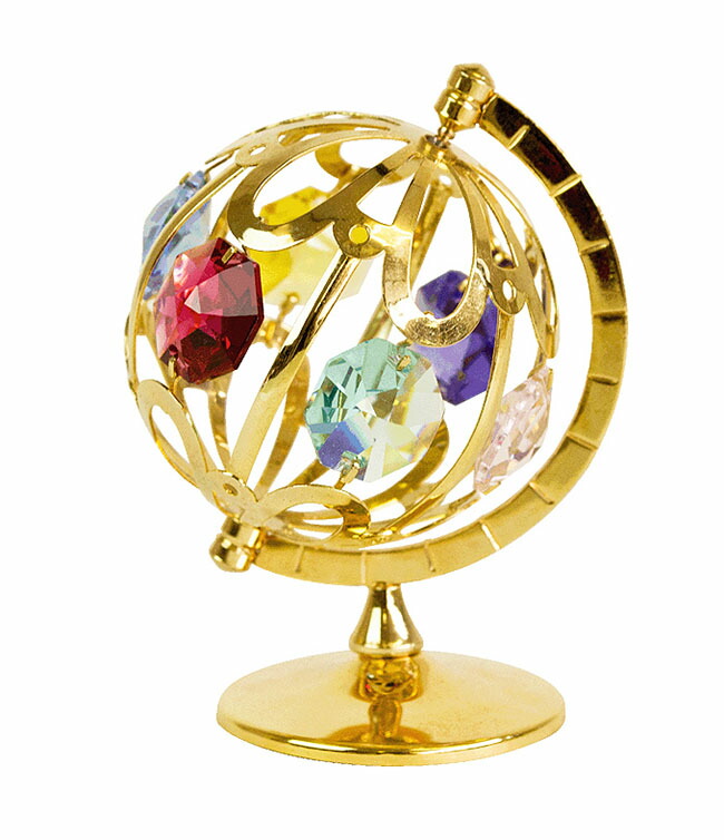 スワロフスキー　地球儀　置物　廃盤　美品　ゴールド 楽天市場】SWAROVSKI オーナメントシリーズ 地球儀 01435 【 ガラス
