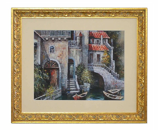 イタリア製　アート　絵画　額縁 楽天市場】油絵 アマルフィの額絵 アート 絵画 額縁 輸入家具