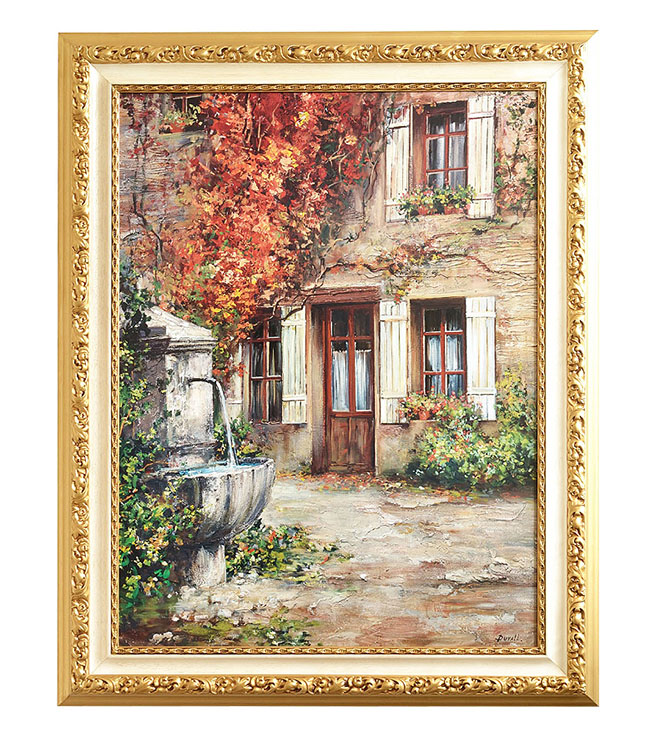 楽天市場】油絵 南イタリアの額絵 アート 絵画 額縁 輸入家具