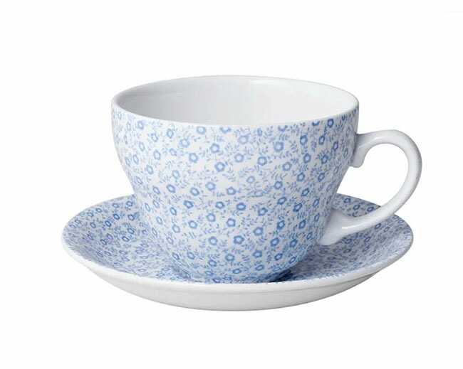 【貨物輸送無料】【即納可!!】再入荷しました♪連合王国製 Burleigh バーレイ社 Blue Felicity ブルーフェリシティ ブレックファーストカップ＆平円盤 BIG優勝杯  吸いもの優勝杯 洋食器 連合王国食器 速見表お召しもの 花柄 かっこ良い※差し上げ物ボックス席別売り キッチン用品・食器・調理器具-カップ＆ソーサー-コーヒー・お茶用品