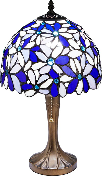 楽天市場】【送料無料!!】ステンドグラスランプ「ブルーローズ」1灯 青