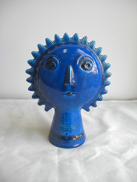 楽天市場】イタリア製 輸入雑貨 太陽 置物 オブジェ ブルー Bitossi