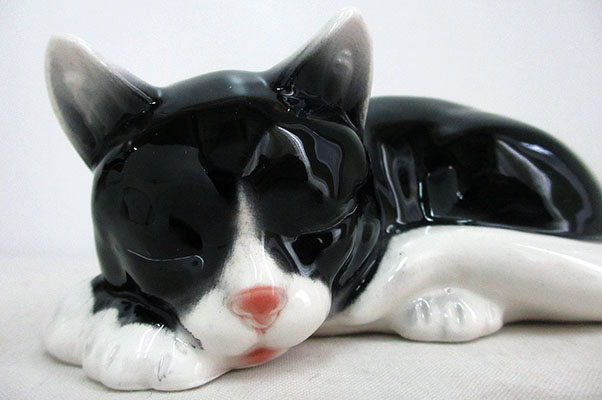 【楽天市場】【送料無料】【即納可!!】再入荷しました♪イタリア製 陶器 猫置物 キャット CATアニマル インテリア 雑貨 ヨーロッパ