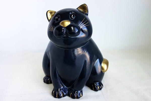 猫　テラコッタ557 楽天市場】ねこ テラコッタ 優しい色合いテラコッタの置物 手作りお庭