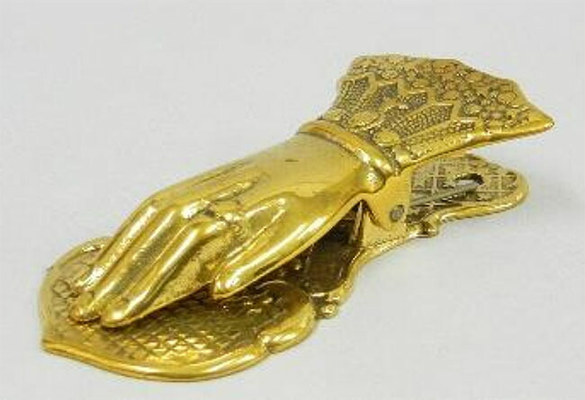 楽天市場】アンティーク調 女性のハンド クリップ 真鍮製 : 81_store