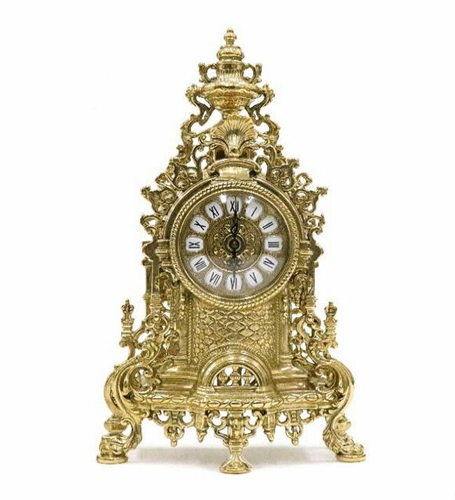 ヴィンテージ風金色置時計　イタリア製　アンティーク イタリア製置時計 | イタリア家具、ヨーロッパ輸入家具、エクセレンテ