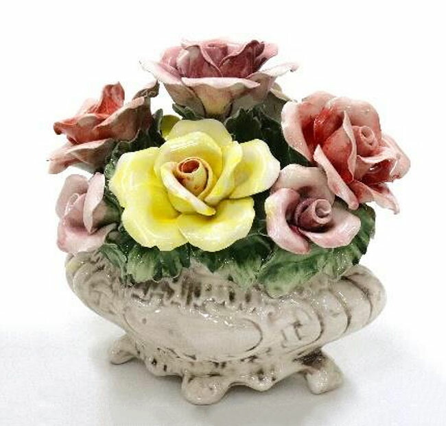 楽天市場】イタリア製 陶花ハンドメイド オブジェ クラシック